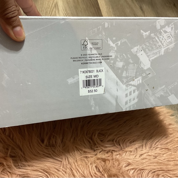 REACTION Kenneth Cole Black Men Slippers Size M NWB - Picture 5 of 8